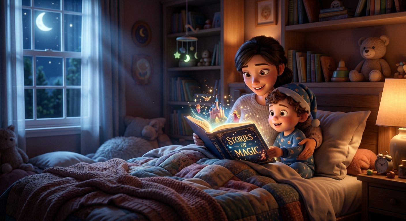 The Magic of Moonlight Reading: Boosting Sleep and Vocabulary for Your Toddler