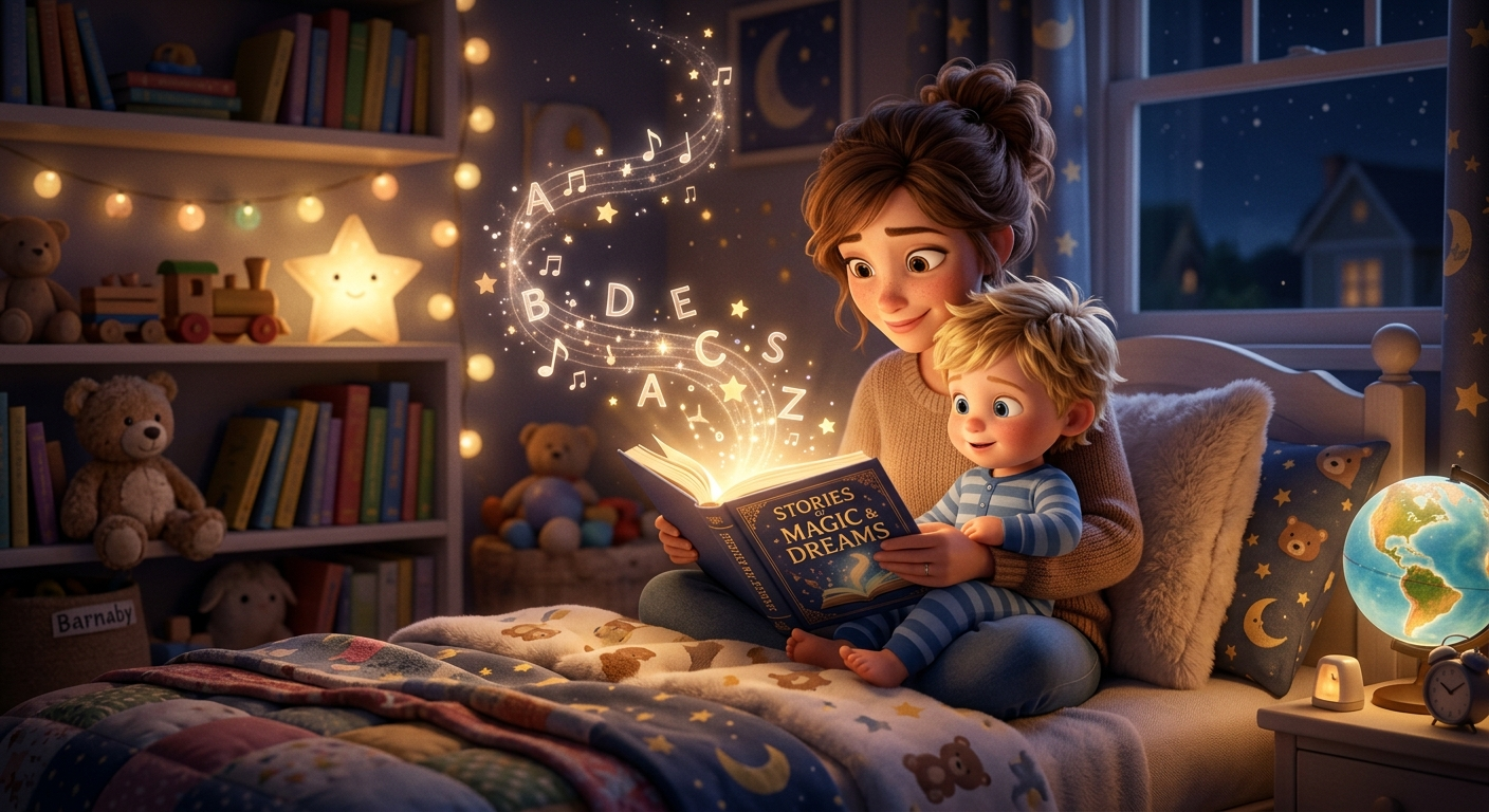 Sweet Dreams and Big Words: The Magic of Bedtime Stories for Toddlers